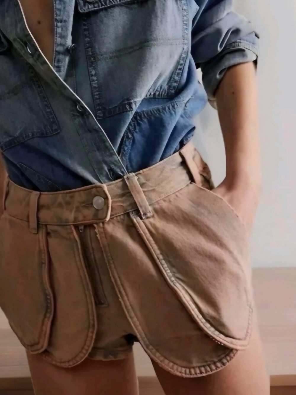 Free People We The Free Prince Street Denim Shorts Size 29